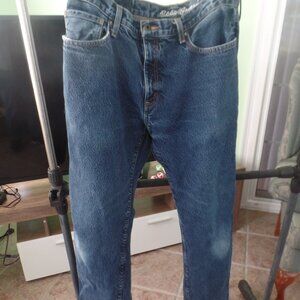 Eddie Bauer Flannel-Lined Jeans, Size 36x32
